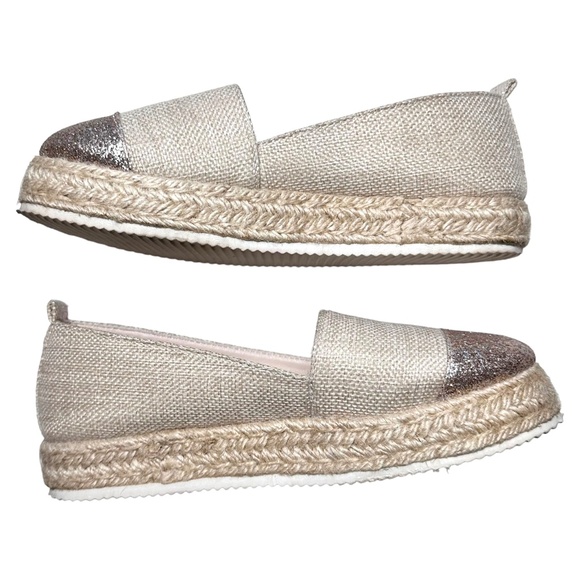 | Women's | Glitter Minimalist Slip-On Linen Espadrille Flats - 8.5 - Picture 6 of 8